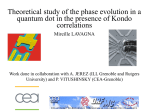 Theoretical study of the phase evolution in a quantum dot in the