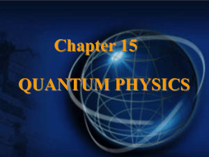 Chap 15 Quantum Physics Physics