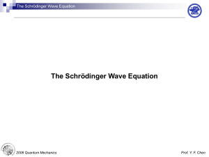 The Schrödinger Wave Equation