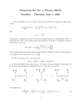 Homework Set No. 4, Physics 880.02