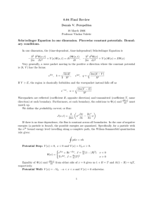 8.04 Final Review Schr¨ ary conditions.