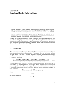 Quantum Monte Carlo Methods Chapter 14