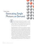 Generating Single Photons on Demand I Vladan Vuletic