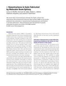 Nanostructures in GaAs Fabricated by Molecular Beam Epitaxy ◆