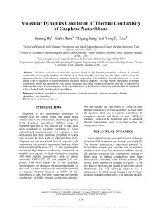 Molecular Dynamics Calculation of Thermal Conductivity of Graphene Nanoribbons Hu,