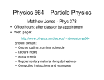 Matthew Jones - Phys 378 Web page: