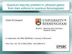 Quantum impurity problem in ultracold gases: Dimitri M Gangardt Alex Kamenev,