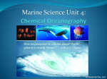Unit 4 Chemical Oceanography