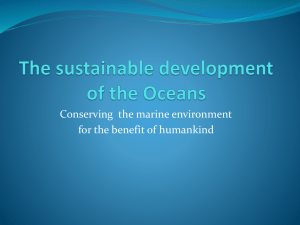 The sustainable development of the Ocean