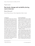 Sea levels: change and variability during warm intervals Robin Edwards* Progress report