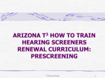 Hearing Screening - University of Arizona