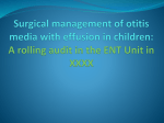 Surgical management of otitis media with effusion in