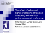 Improved acoustic parameters