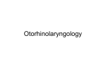 Otorhinolaryngology