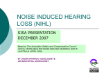 NOISE INDUCED HEARING LOSS - Self Insurers of South Australia