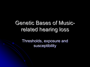 Genetic Bases of Music Related Hearing Loss