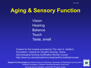 Aging & Changes in Touch - School of Nursing