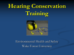 Hearing Conservation Training - Environmental Health & Safety