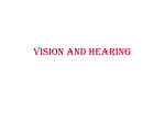Vision and hearing notes