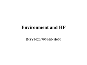 Environment and HF