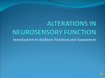 ALTERATIONS IN NEUROSENSORY FUNCTION