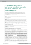 Occupational noise-induced hearing loss prevalence and noise abatement techniques in a steel-making plant