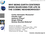 Why being earth-centered while seeking for life in the - IAG-Usp