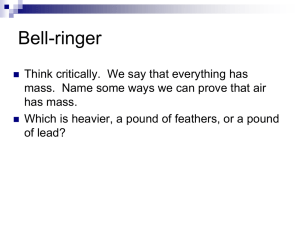 Section 1-2 Matter and Its Properties