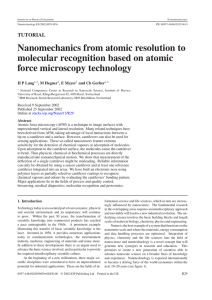 Nanomechanics from atomic resolution to molecular recognition based on atomic