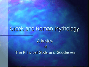 Greek and Roman Mythology - Mrs Bauer's Class