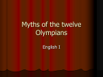 Myths of the twelve Olympians - Nutley Public School District