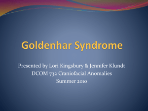 Goldenhar Syndrome presentation