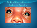 Optical Correction of Pediatric Aphakia