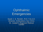 Ophthalmic Emergencies - Emergency Medicine Symposium