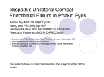 Idiopathic Unilateral Corneal Endothelial Failure in Phakic Eyes (845)