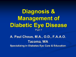 Diagnosis & Management of Diabetic Eye Disease