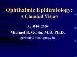 Ophthalmic Epidemiology A brief introduction