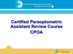 Optometric Assistant Registry Review Course