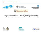 Sight Loss and Vision Priority Setting Partnership