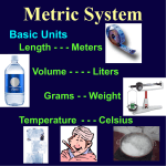metric system -- presentation -
