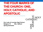 The Four Marks of the Church: One, Holy, Catholic, and