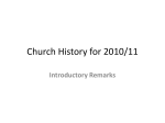 Church History for 2010/11