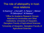 The role of allelopathy in host-virus relations