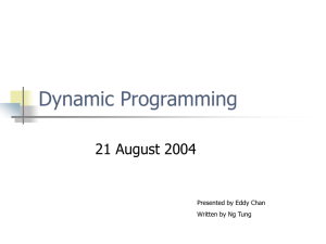 Dynamic Programming