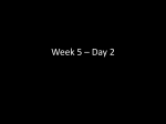 Week 5 – Day 2