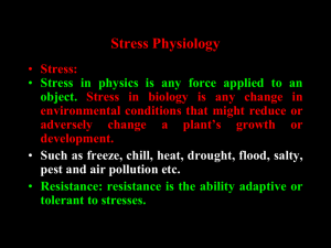Chapter 10 Stress Physiology