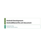 Android Development - AndroidManenfist.xml document By Shinping R. Wang