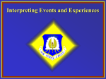 Interpreting Events and Experiences