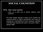 Lecture 8: Social Cognition