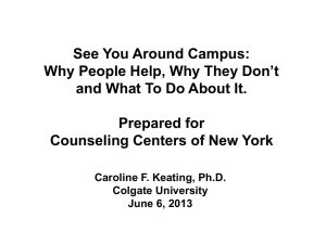 PowerPoint slides - Counseling Center Village